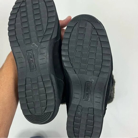 Lands' End Sophia Tall Winter Snow Boots Size 8.5 Faux Fur Suede Cold Weather - Picture 11 of 11